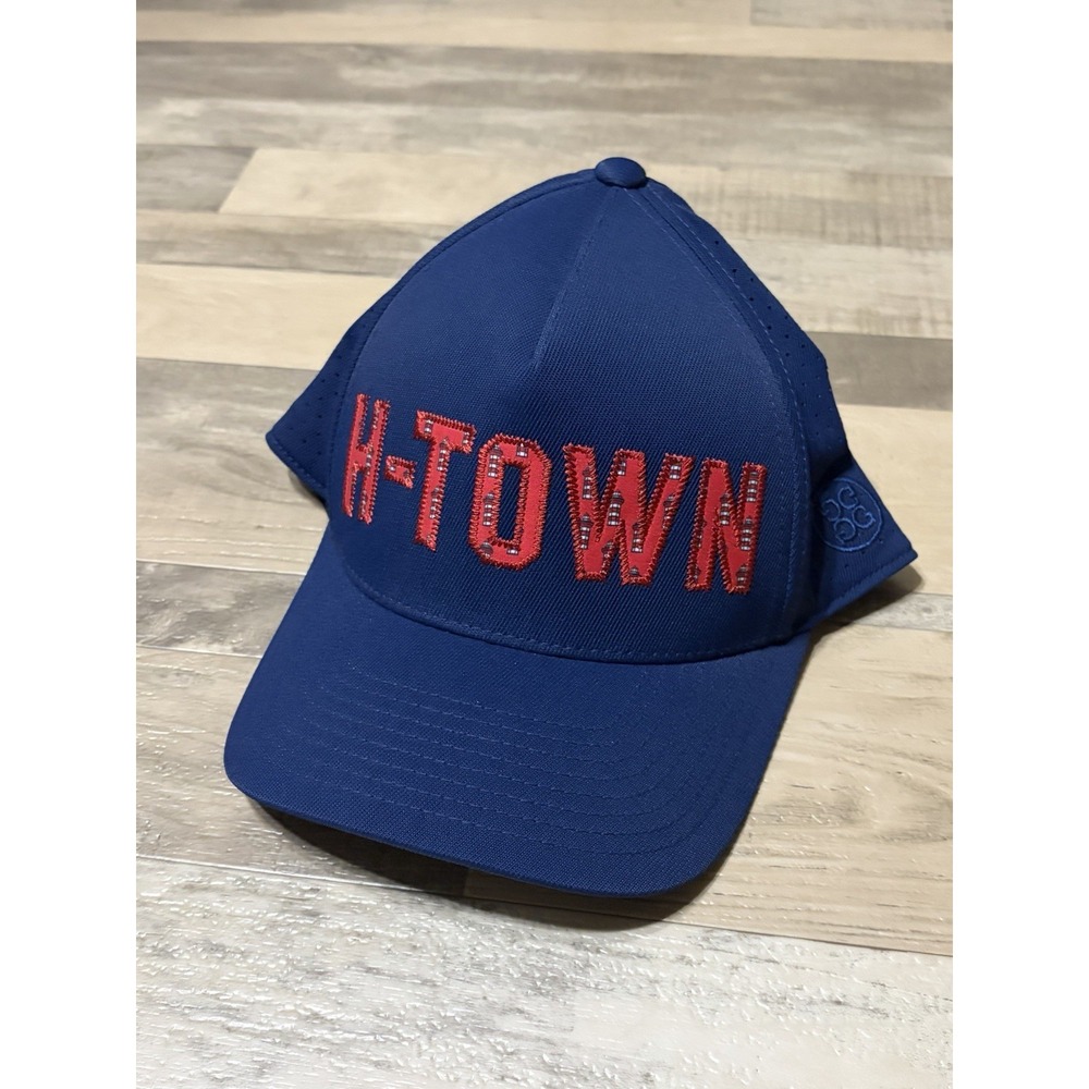 G Fore Mens Harbour Town Sea Pines "H Town" Embroidered SnapBack Hat Golf Blue